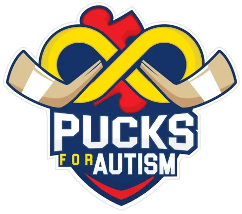 Pucks for Autism logo